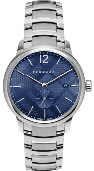 Burberry The Classic Blue Dial Silver Steel Strap Watch for Men - BU10007 Buy Now By Burberry