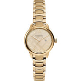Burberry The Classic Champagne Dial Gold Steel Strap Watch for Women - BU10109 Buy Now By Burberry