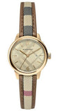 Burberry The Classic Gold Dial Brown Leather Strap Watch for Women - BU10114 Buy Now By Burberry