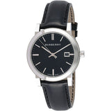Burberry The City Black Dial Black Leather Strap Watch for Men - BU9009 Buy Now By Burberry