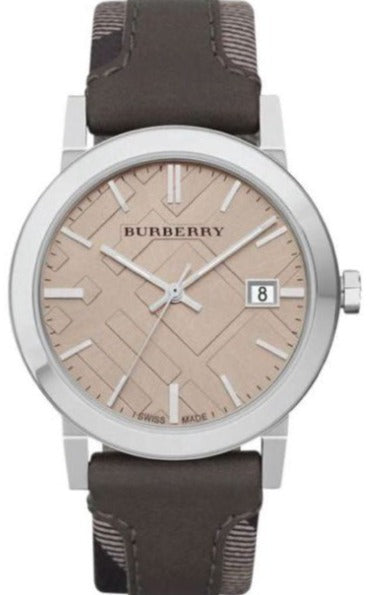 Burberry The City Grey Dial Leather Strap Watch for Men - BU9020 Buy Now By Burberry