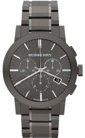 Burberry The City Grey Dial Gunmetal Grey Steel Strap Watch for Men - BU9354 Buy Now By Burberry