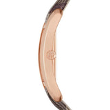 Burberry The Pioneer Rose Gold Dial Haymarket Brown Leather Strap Watch for Women - BU9408 Buy Now By Burberry