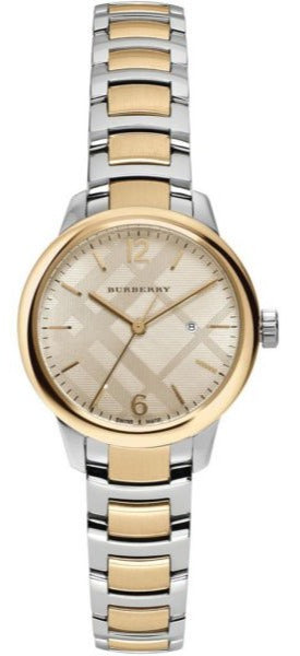 Burberry The Classic Champagne Gold Dial Two Tone Steel Strap Watch for Women - BU10118 Buy Now By Burberry