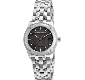 Burberry Herringbone Grey Dial Silver Steel Strap Watch for Women - BU1851 Buy Now By Burberry