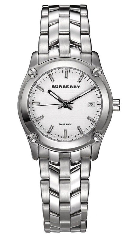 Burberry Heritage Check White Dial Silver Steel Strap Watch for Women - BU1853 Buy Now By Burberry