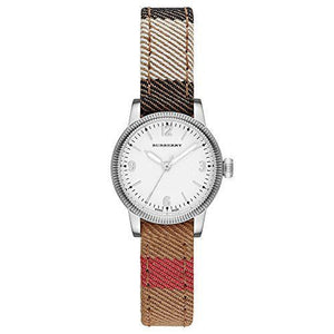 Burberry Utilitarian White Dial Multicolor Leather Strap Watch for Women - BU7863 Buy Now By Burberry