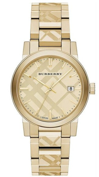 Burberry The City Gold Dial Gold Steel Strap Watch for Men - BU9038 Buy Now By Burberry