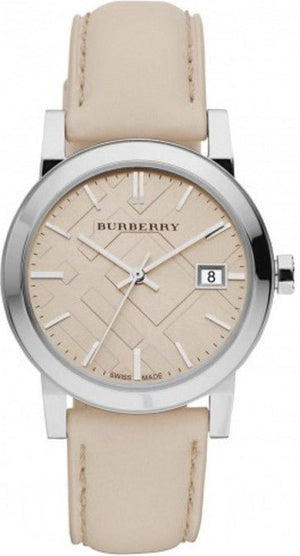Burberry The City Beige Dial Beige Leather Strap Watch for Women - BU9107 Buy Now By Burberry