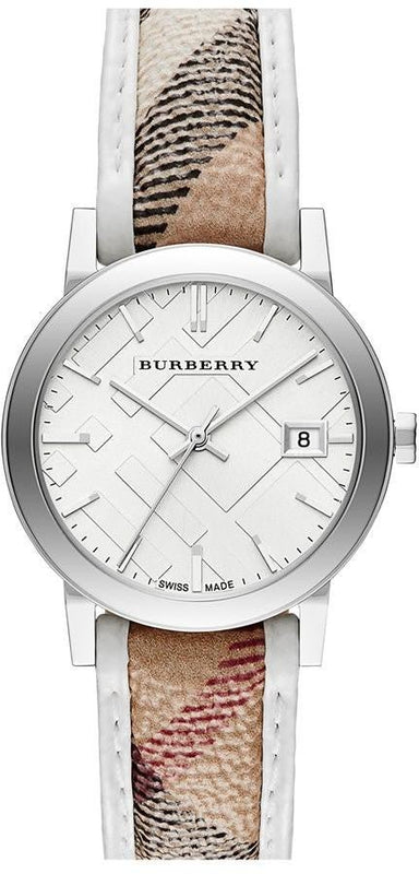 Burberry The City Silver Dial Brown Leather Strap Watch for Women - BU9136 Buy Now By Burberry