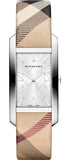 Burberry The Pioneer Silver Dial Haymarket Beige Leather Strap Watch for Women - BU9406 Buy Now By Burberry
