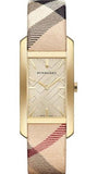 Burberry Pioneer Champagne Dial Haymarket Beige Leather Strap Watch for Women - BU9407 Buy Now By Burberry