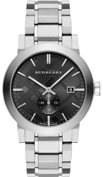 Burberry The City Black Dial Silver Steel Strap Watch for Men - BU9901 Buy Now By Burberry