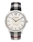 Burberry The Classic Horseferry Silver Dial Black Leather Strap Watch for Men - BU10002 Buy Now By Burberry