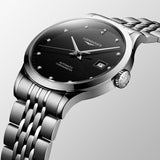 Longines Record Automatic Stainless Steel 40mm Watch for Men - L2.821.4.57.6 Buy Now By Longines
