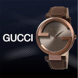 Gucci Interlocking Brown Dial Brown Leather Strap Watch For Women - YA133309 Buy Now By Gucci