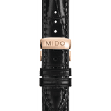 Mido Baroncelli III Automatic Grey Dial Black Leather Strap Watch For Men - M8600.3.13.4 Buy Now By Mido