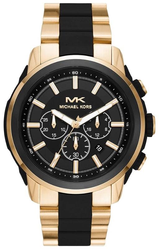 Michael Kors Lennox Chronograph Black Dial Two Tone Steel Strap Watch for Men - MK8990 Buy Now By Michael Kors
