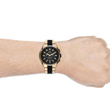Michael Kors Lennox Chronograph Black Dial Two Tone Steel Strap Watch for Men - MK8990 Buy Now By Michael Kors