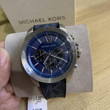 Michael Kors Brecken Chronograph Blue Dial Blue Rubber Strap Watch For Men - MK8923 Buy Now By Michael Kors