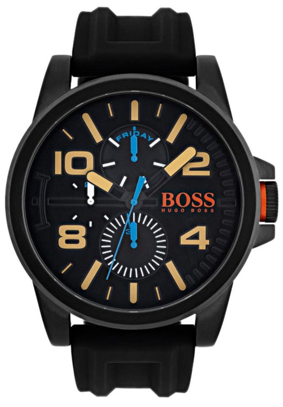 Hugo Boss Orange Detroit Analog Black Dial Black Silicone Strap Watch For Men - 1550011 Buy Now By Hugo Boss