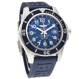 Breitling Superocean II 44mm Blue Dial Blue Rubber Strap Watch for Men - A17392D8/C910/158S/A20SS.1 Buy Now By Breitling