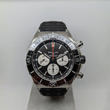 Breitling Super Chronomat B01 44 Black Dial Black Rubber Strap Watch for Men - AB0136251B1S1 Buy Now By Breitling