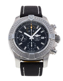 Breitling Avenger Chronograph 45mm Black Dial Black Leather Strap Watch for Men - A13317101B1X1 Buy Now By Breitling