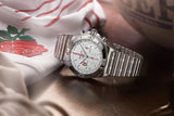 Breitling Chronomat B01 42 Six Nations England White Dial Silver Steel Strap Watch for Men - AB0134A71A1A1 Buy Now By Breitling