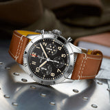Breitling Avi Chronograph 42 P-51 Mustang Black Dial Brown Leather Strap Watch for Men - A233803A1B1X1 Buy Now By Breitling