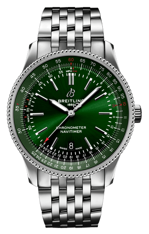 Breitling Navitimer Automatic 41mm Green Dial Silver Steel Strap Watch for Men - A17326361L1A1 Buy Now By Breitling