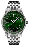 Breitling Navitimer Automatic 41mm Green Dial Silver Steel Strap Watch for Men - A17326361L1A1 Buy Now By Breitling