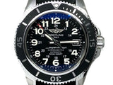 Breitling Superocean II 42mm Black Leather Strap Mens Watch - A17365C9 Buy Now By Breitling