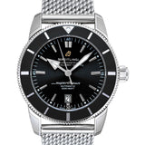 Breitling Superocean Heritage B20 Automatic 46 Black Dial Silver Mesh Bracelet Watch for Men - AB2020121B1A1 Buy Now By Breitling