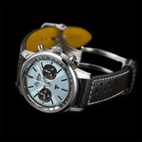 Breitling Top Time B01 Triumph Blue Dial Black Leather Strap Watch for Men - AB01764A1C1X1 Buy Now By Breitling