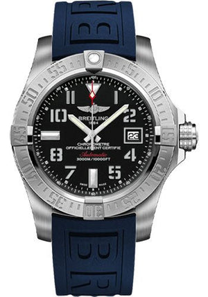 Breitling Avenger II Seawolf Stainless Steel 45mm Volcano Black Rubber Strap Mens Watch - A1733110/BC31/157S Buy Now By Breitling