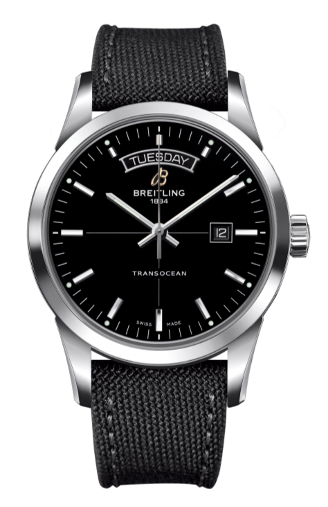 Breitling Transocean Day & Date 43mm Black Dial Black Nylon Strap Mens Watch - A4531012/BB69/109W/A20 BA.1 Buy Now By Breitling
