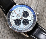 Breitling Navitimer B01 Chronograph 43 Blue Dial Black Leather Strap Watch for Men - AB0138241C1P1 Buy Now By Breitling