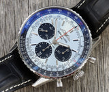 Breitling Navitimer B01 Chronograph 43 Blue Dial Black Leather Strap Watch for Men - AB0138241C1P1 Buy Now By Breitling