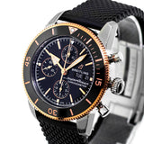 Breitling Superocean Heritage Chronograph 44 Black Dial Black Mesh Bracelet Watch for Men - U13313121B1S1 Buy Now By Breitling