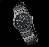 Bvlgari Bvlgari Lady Black Dial Black Steel Strap Watch for Women - BVLGARI103557 Buy Now By Bvlgari