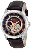 Bulova Classic Skeleton Automatic Brown Dial Brown Leather Strap Watch for Men - 96A120 Buy Now By Bulova