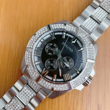 Bulova Crystal Collection Chronograph Black Dial Two Tone Steel Strap Watch for Men - 96C126 Buy Now By Bulova