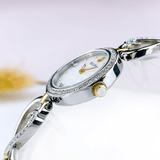 Bulova Crystals Mother of Pearl Dial Two Tone Steel Strap Watch for Women - 98X108 Buy Now By Bulova