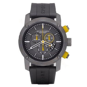 Burberry Sport Endurance Chronograph Grey Dial Grey Rubber Strap Watch for Men - BU7713 Buy Now By Burberry