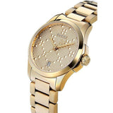 Gucci G Timeless Gold Dial Gold Steel Strap Watch For Women - YA126553 Buy Now By Gucci