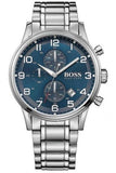 Hugo Boss Aeroliner Blue Dial Silver Steel Strap Watch for Men - 1513183 Buy Now By Hugo Boss