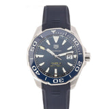 Tag Heuer Aquaracer Calibre 5 Automatic Blue Dial Blue Rubber Strap Watch for Men - WAY201B.FT6150 Buy Now By Tag Heuer