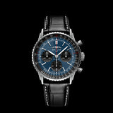 Breitling Navitimer B01 Chronograph 41 Blue Dial Black Leather Strap Watch for Men - AB0139241C1P1 Buy Now By Breitling