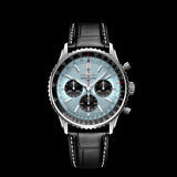 Breitling Navitimer B01 Chronograph 43 Blue Dial Black Leather Strap Watch for Men - AB0138241C1P1 Buy Now By Breitling
